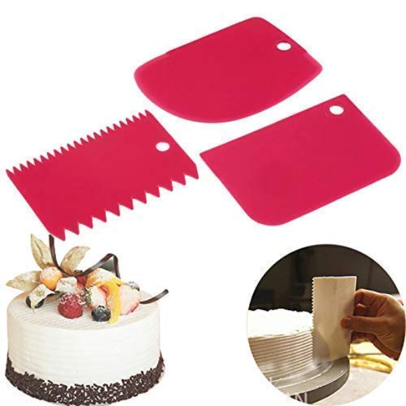 6 Pieces Acrylic Cake Scraper Decorating Contour Comb Cake Smoother Tool  Pastr | eBay