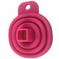 Collapsible Silicone Funnel  for Liquid, Oil, Sauce, Water, Juice - 8 x 3 x 9 cm; (When Fully Erect) - 9 cm :: Top Mouth Diameter - 7 cm :: Bottom Mouth Diameter - 1 cm, Multi Color, Food Grade Silicon