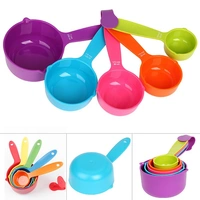 Kitchen Cooking and Baking Measurement Measuring Cups Spoons Set - 1 Set of 5 Pieces - 13 x 9 x 8 cm, Multi Color, Plastic