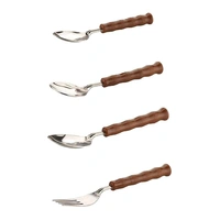Duck Cutlery Set with Stand Cutlery Set for Dining Table 24 Pieces Stainless Steel & Plastic Material, Spoons and Forks (Brown) - Brown, Alloy Steel, Plastic