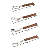 Duck Cutlery Set with Stand Cutlery Set for Dining Table 24 Pieces Stainless Steel & Plastic Material, Spoons and Forks (Brown) - Brown, Alloy Steel, Plastic