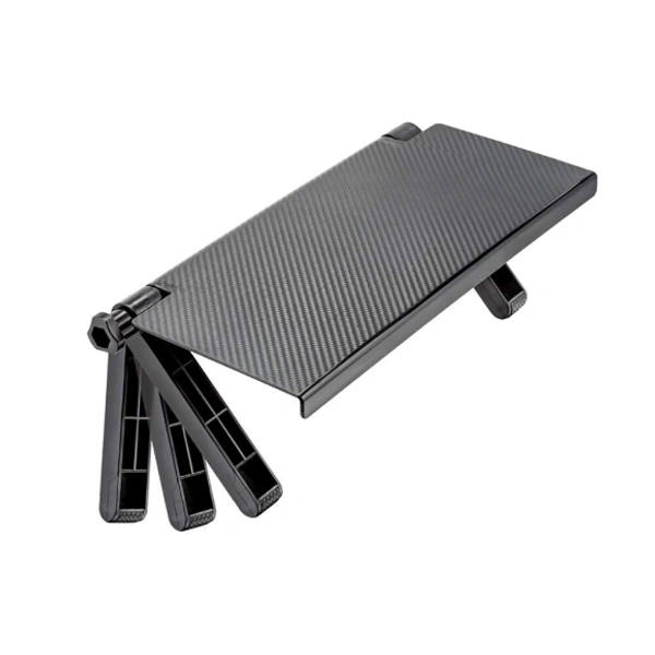 TV Screen - Foldable Top Storage Stand Shelf - Black, ABS Plastic