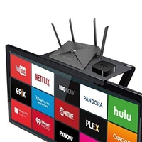 TV Screen - Foldable Top Storage Stand Shelf - Black, ABS Plastic