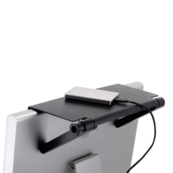 TV Screen - Foldable Top Storage Stand Shelf - Black, ABS Plastic