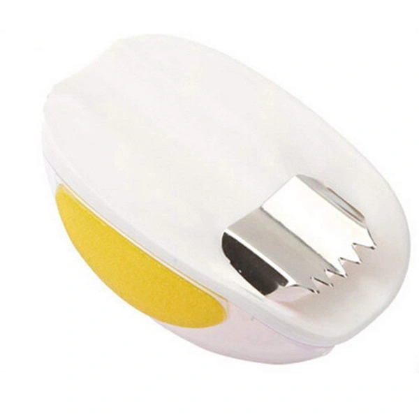 Plastic Corn Peeler with Steel Blades - White, Plastic & Stainless Steel Blade