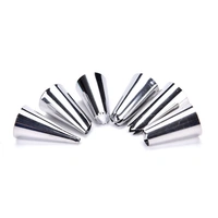 Stainless Steel 6 Nozzle, 1 Coupler & 1 Reusable Icing Bag Kit - 18 x 9 x 2 cm, Silver, Stainless Steel