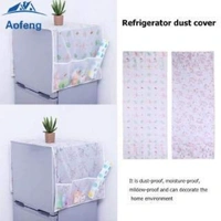Transparent Printing Waterproof Cloth dust Refrigerator Cover - 130 cm x 55cm, Multi Color, PEVA