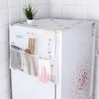 Transparent Printing Waterproof Cloth dust Refrigerator Cover - 130 cm x 55cm, Multi Color, PEVA
