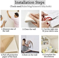 Self Adhesive 3D Brick Foam Wall Stickers - 77 x 70 x 0.6 cm, Multi Color, Polyethylene Foam