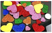 Art & Craft 2 mm Self Adhesive A4 Sparkles Glitter Foam Sheet 10 Different Color - A4, Multi Color, Foam