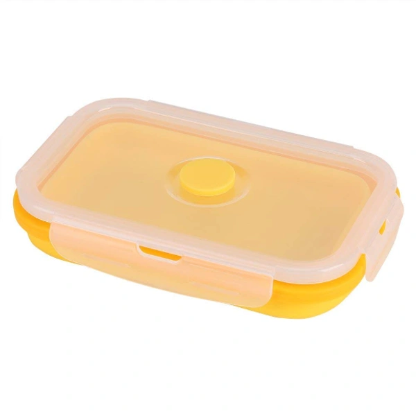 Silicone Foldable Lunch Box Small - 800ml - 800 ml, Multi Color, Silicon