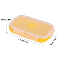 Silicone Foldable Lunch Box Small - 800ml - 800 ml, Multi Color, Silicon