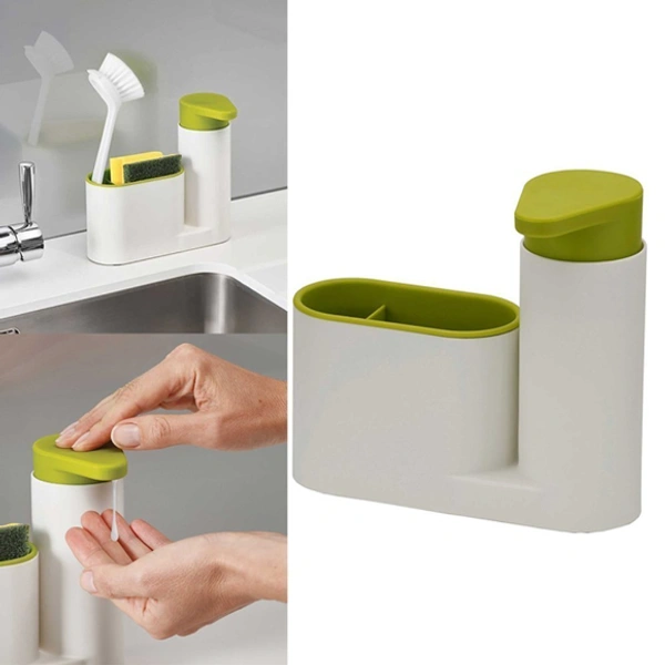 Sink Tidy Set Self Draining Organizer - L = 18 cm x W = 6 cm x H = 16 cm, Multi Color, ABS Plastic