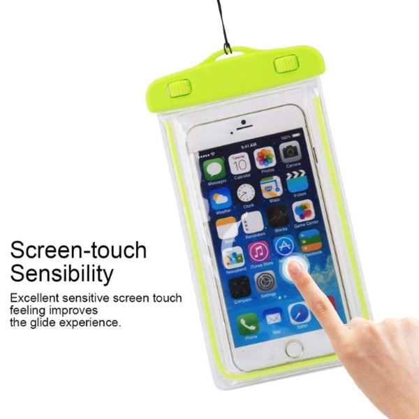 Waterproof 6.5 inch Mobile Cover Pouch - Transparent, Polyvinyl Chloride