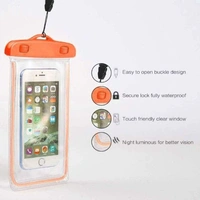 Waterproof 6.5 inch Mobile Cover Pouch - Transparent, Polyvinyl Chloride