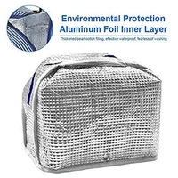 Cloth Tin Foil Reusable Insulated Thermal Cooler Lunch Bag - Multi Color, Fabric