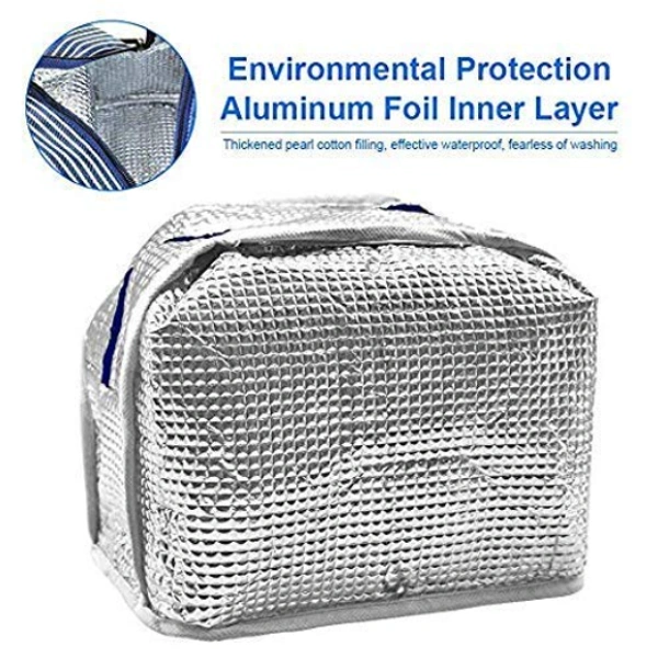 Cloth Tin Foil Reusable Insulated Thermal Cooler Lunch Bag - Multi Color, Fabric