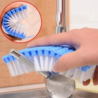 Flexible Plastic Cleaning Brush for Home, Kitchen and Bathroom - Multi Color, Silicon