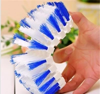 Flexible Plastic Cleaning Brush for Home, Kitchen and Bathroom - Multi Color, Silicon