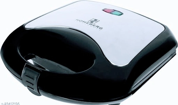 Stylolook Homeberg Homeberg Nonstick Coated 2 Side Sandwich Maker 750W HST615 - Multicolour, Free