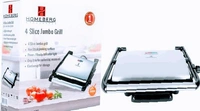 Stylolook Homeberg Homeberg Nonstick Cooking Surface 4 Slice Tandoor And Grill Sandwich Maker 2000 W HSG 737 - Silver, Stander