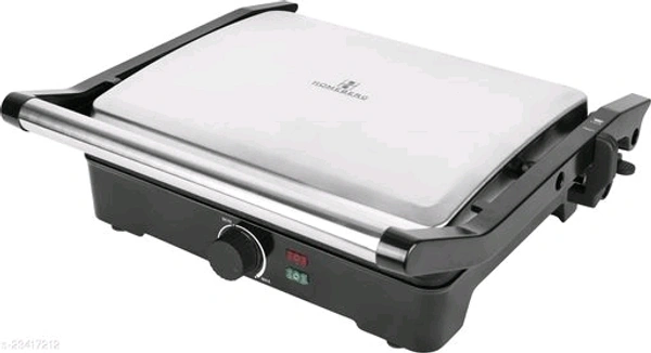 Stylolook Homeberg Homeberg Nonstick Cooking Surface 4 Slice Tandoor And Grill Sandwich Maker 2000 W HSG 737 - Silver, Stander
