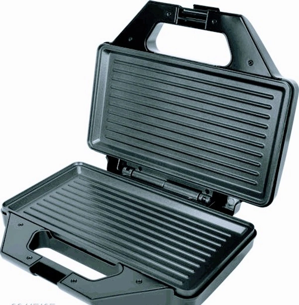 Stylolook Homeberg Homeberg Nonstick Coated 2 Side Sandwich Maker 1000W HST618 - Multicolour, Free