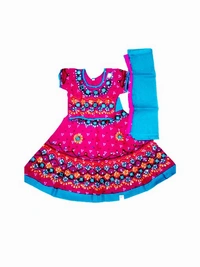 Stylolook Çotton Kumkum Lehanga Cholli For Girls Above 7 To13 Years - Multicolour, All