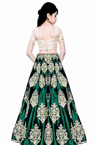 Stylolook Girls Lehanga Cholli Ethnic Wear Embroidered Lehanga Cholli With Dupatta Set  - MULTICOLOUR, 8 To15 years
