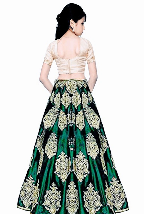 Stylolook Girls Lehanga Cholli Ethnic Wear Embroidered Lehanga Cholli With Dupatta Set  - MULTICOLOUR, 8 To15 years