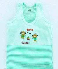 Stylolook Combo Of Girls And Boys Cotton Printed Vests - Multicolour, 3 month to 8 years