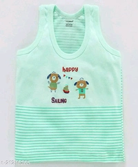 Stylolook Combo Of Girls And Boys Cotton Printed Vests - Multicolour, 3 month to 8 years