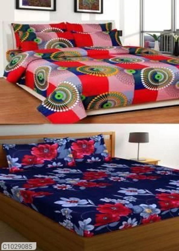 Stylolook Stylish Cotton Bedsheets - multicolour, king-size