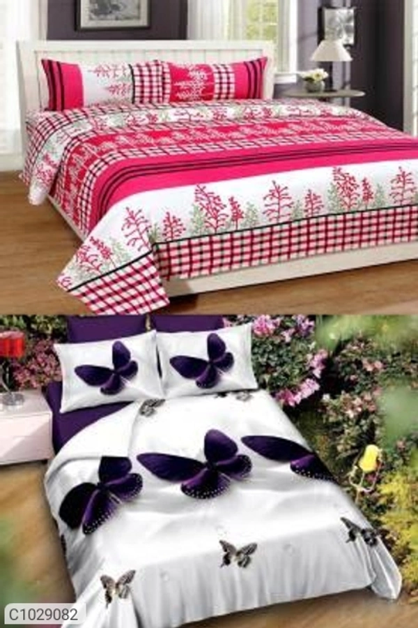 Stylolook Stylish Cotton Bedsheets - multicolour, king-size