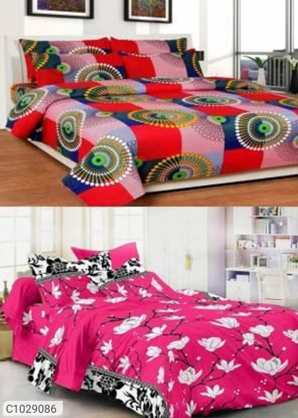 Stylolook Stylish Cotton Bedsheets - multicolour, king-size