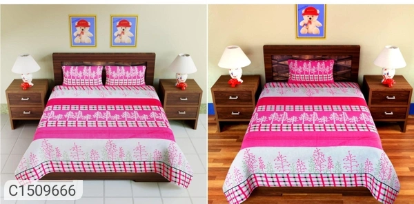 Charmlook Combo Of 2 Single Bedsheets With Pillow Covers - Multicolour, king-size