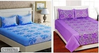 Charmlook Combo Of 2 Single Bedsheets Polycotton - Multicolour, standerd