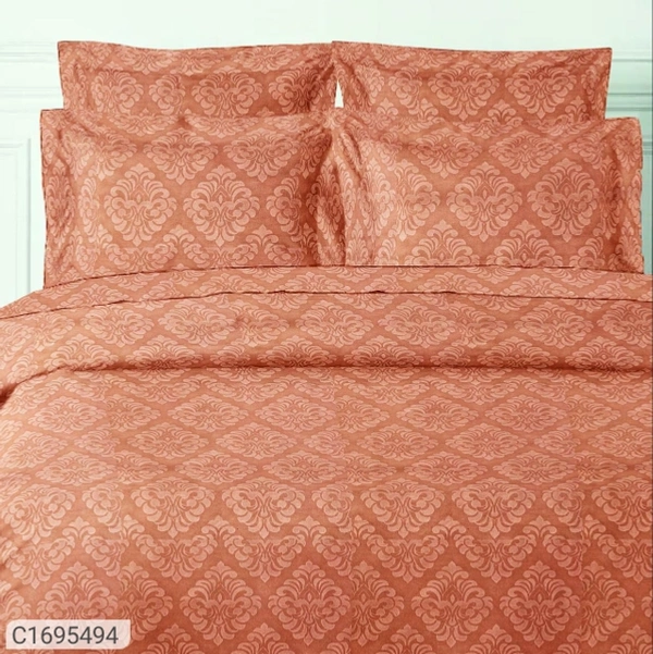 Charmlook *Catalog Name:* Floral Embossed Double Bedsheet Vol-2*Details:*Description: It has 1 Piece of Floral Embossed Double Bedsheet with 2 Pieces of Pillow CoversFabric: Italian Glace CottonDimension(L X W in inches); Bedsheet: 90 x 95, Pillow Cover: 18 X 28Work: Floral Embossed Thread Count: 140Product Weight (in gm): 850Packaging Dimensions (in cm): 30 x 25 x 6Designs(डिज़ाइन): 3💥 *FR - Multicolour, Standered