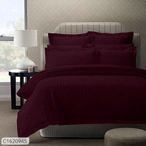 Charmlook *Catalog Name:* Striped Emboss Double Bedsheet Vol-2*Details:*Description: It Has 1 Piece of Double Bedsheet with 2 Pieces of Pillow CoversFabric: Microfiber With EmbossingDimension(L X W in inches); Bedsheet: 90 x 95, Pillow Cover: 17 X 27Work: Striped Thread Count: 140Product Weight (in gm): 600Packaging Dimensions (in cm): 31 x 25 x 4Designs(डिज़ाइन): 3💥 *FREE Shipping* (फ्री श - Multicolour, Standered