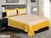 Stylolook *Catalog Name:* Comfort Cotton Printed Double Bedsheets Vol-5*Details:*Package Contains: It has 1 Piece of Kaam Aadimanav Printed Double Bedsheets With 2 Pillow CoversFabric: CottonProduct Size : Bedsheet(L X W In Inch): 90 X 100, Pillow Cover (L X W In Inch): 17 X 27Work: PrintedThread Count: 254Product Weight: 800Package Dimension (L X B X H in cm): 26 x 23 X 8Designs(डिज़ाइन): 5 - Multicolour, standered
