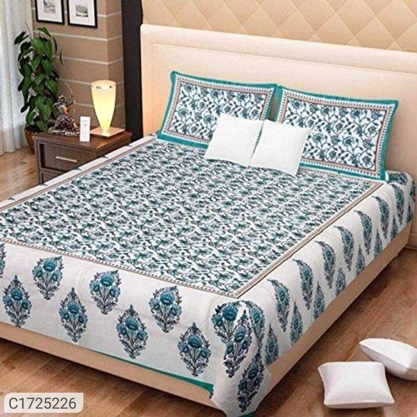 Stylolook *Catalog Name:* Comfort Cotton Printed Double Bedsheets Vol-3*Details:*Package Contains: It has 1 Piece of Kaam Jaal Printed Double Bedsheets With 2 Pillow CoversFabric: CottonProduct Size : Bedsheet(L X W In Inch): 90 X 100, Pillow Cover (L X W In Inch): 17 X 27Work: PrintedThread Count: 254Product Weight: 800Package Dimension (L X B X H in cm): 26 x 23 X 8Designs(डिज़ाइन): 3💥 *F - Multicolour, standered