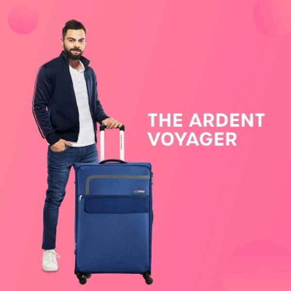 Stylolook America Tourist Ganeva Spinner 79 Cm Blue Expandable Check In Luggage 31 Inch - Navy Blue, Big