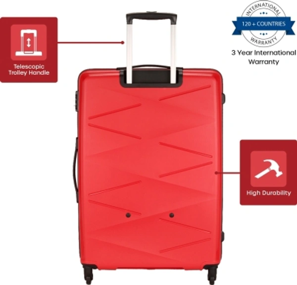 Stylolook Trolley Luggage Check In Luggage 27 Inch - Red, large