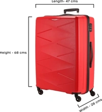 Stylolook Trolley Luggage Check In Luggage 27 Inch - Red, large