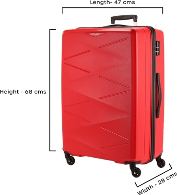 Stylolook Trolley Luggage Check In Luggage 27 Inch - Red, large