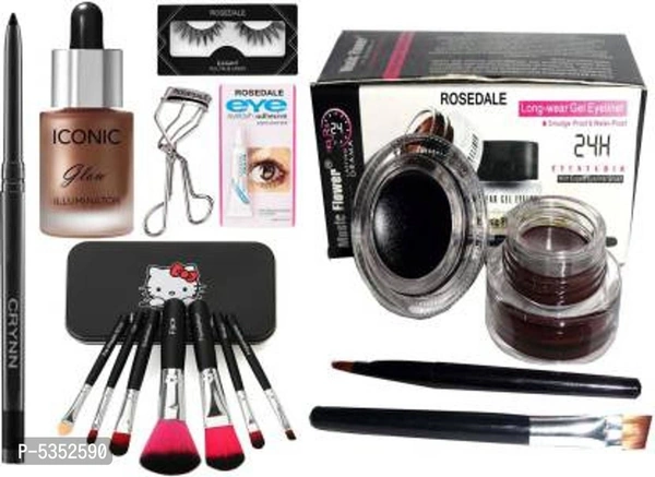 Charmlook Combo Of Cosmetic Accessories - Multicolour, Free