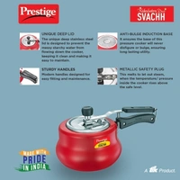Prestige Naksara Stylo Pressure Cooke - Red, Free