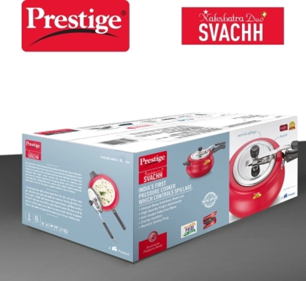 Prestige Naksara Stylo Pressure Cooke - Red, Free