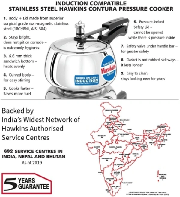 Hawkins Pressure Cooker - silver, Big