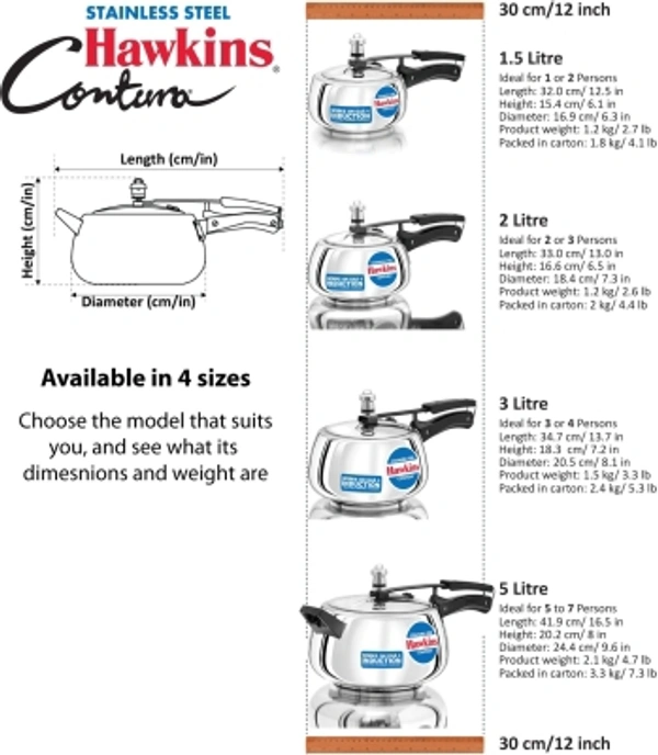 Hawkins Pressure Cooker - silver, Big